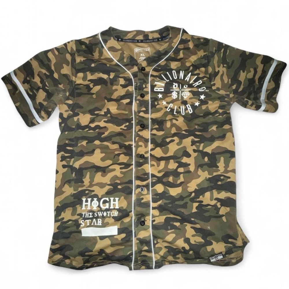 Billionaire Boys Club Camo Jersey - Green and Brown Size XL NEW Condition Men